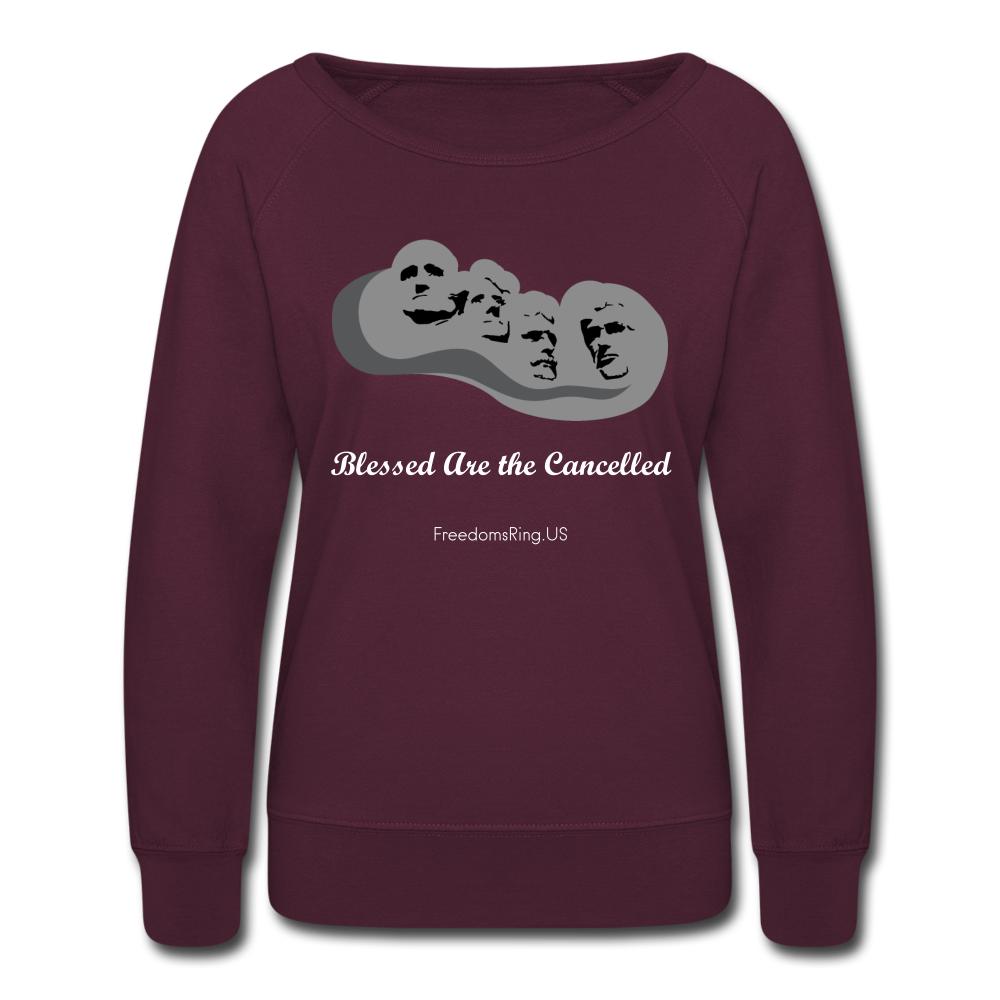 BLESSED ARE THE CANCELLED - Women’s Crewneck Sweatshirt - plum