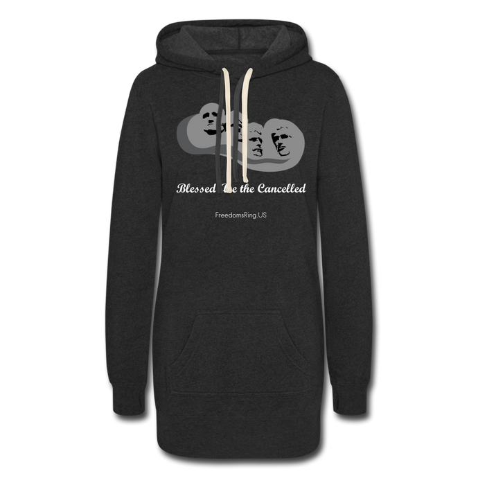 BLESSED ARE THE CANCELLED - Women's Hoodie Dress - heather black