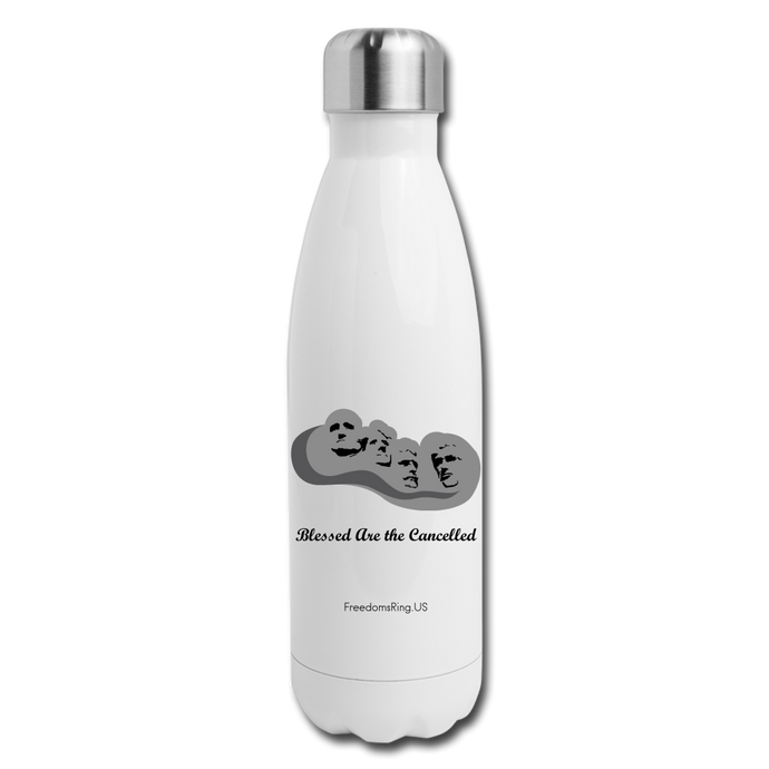 BLESSED ARE THE CANCELLED - Insulated Stainless Steel Water Bottle - white