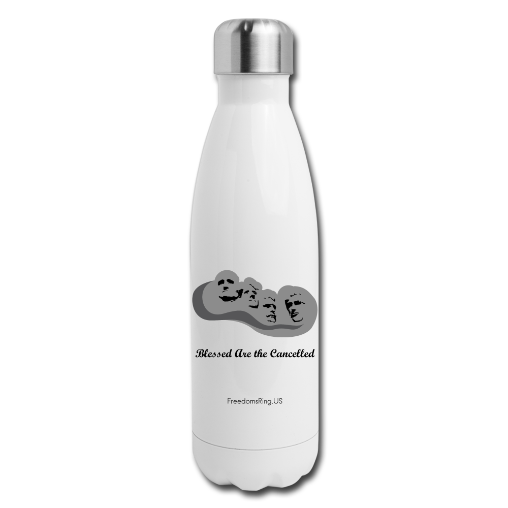 BLESSED ARE THE CANCELLED - Insulated Stainless Steel Water Bottle - white