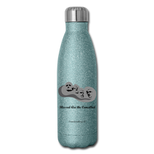 Load image into Gallery viewer, BLESSED ARE THE CANCELLED - Insulated Stainless Steel Water Bottle - turquoise glitter
