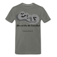 Load image into Gallery viewer, BLESSED ARE THE CANCELLED - Men&#39;s Premium T-Shirt - asphalt gray
