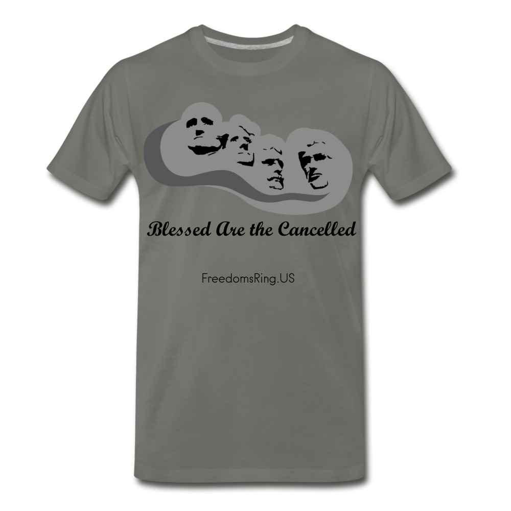 BLESSED ARE THE CANCELLED - Men's Premium T-Shirt - asphalt gray