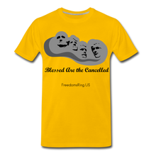 Load image into Gallery viewer, BLESSED ARE THE CANCELLED - Men&#39;s Premium T-Shirt - sun yellow
