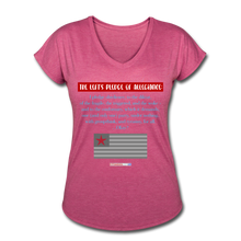 Load image into Gallery viewer, BLESSED ARE THE CANCELLED - Women&#39;s Tri-Blend V-Neck T-Shirt - heather raspberry
