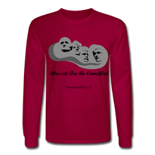 Load image into Gallery viewer, BLESSED ARE THE CANCELLED - Men&#39;s Long Sleeve T-Shirt - dark red
