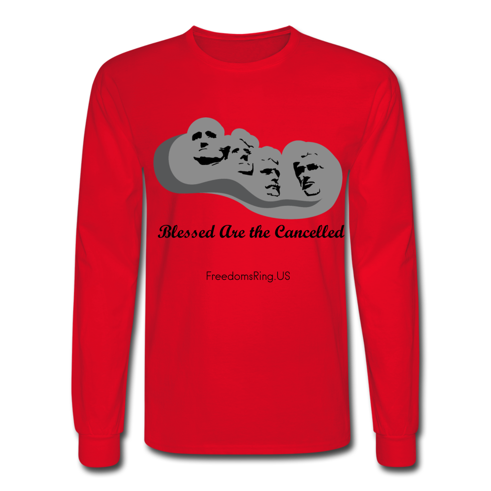 BLESSED ARE THE CANCELLED - Men's Long Sleeve T-Shirt - red