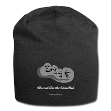 Load image into Gallery viewer, BLESSED ARE THE CANCELLED - Jersey Beanie - charcoal gray
