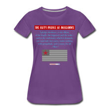 Load image into Gallery viewer, THE LEFT&#39;S PLEDGE OF ALLEGIANCE - Women’s Premium T-Shirt - purple
