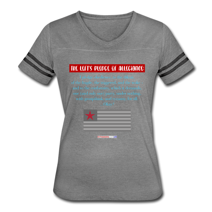 THE LEFTS PLEDGE OF ALLEGIANCE - Women’s Vintage Sport T-Shirt - heather gray/charcoal