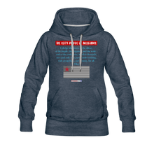 Load image into Gallery viewer, THE LEFT&#39;S PLEDGE OF ALLEGIANCE - Women’s Premium Hoodie - heather denim
