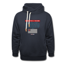 Load image into Gallery viewer, THE LEFT&#39;S PLEDGE OF ALLEGIANCE - Shawl Collar Hoodie - navy
