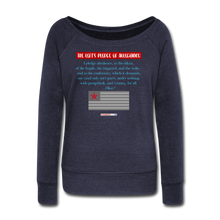 Load image into Gallery viewer, THE LEFT&#39;S PLEDGE OF ALLEGIANCE - Women&#39;s Wideneck Sweatshirt - melange navy
