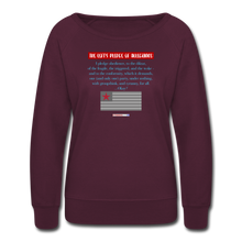 Load image into Gallery viewer, THE LEFT&#39;S PLEDGE OF ALLEGIANCE - Women’s Crewneck Sweatshirt - plum
