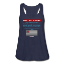 Load image into Gallery viewer, THE LEFT&#39;S PLEDGE OF ALLEGIANCE - Women&#39;s Flowy Tank Top by Bella - navy
