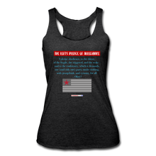 Load image into Gallery viewer, THE LEFT&#39;S PLEDGE OF ALLEGIANCE - Women’s Tri-Blend Racerback Tank - heather black
