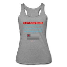 Load image into Gallery viewer, THE LEFT&#39;S PLEDGE OF ALLEGIANCE - Women’s Tri-Blend Racerback Tank - heather gray
