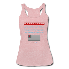 Load image into Gallery viewer, THE LEFT&#39;S PLEDGE OF ALLEGIANCE - Women’s Tri-Blend Racerback Tank - heather dusty rose
