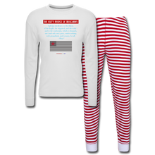 Load image into Gallery viewer, THE LEFT&#39;S PLEDGE OF ALLEGIANCE - Unisex Pajama Set - white/red stripe
