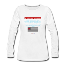 Load image into Gallery viewer, THE LEFT&#39;S PLEDGE OF ALLEGIANCE - Women&#39;s Premium Long Sleeve T-Shirt - white
