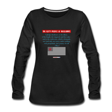 Load image into Gallery viewer, THE LEFT&#39;S PLEDGE OF ALLEGIANCE - Women&#39;s Premium Long Sleeve T-Shirt - black
