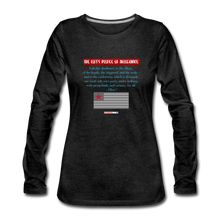 Load image into Gallery viewer, THE LEFT&#39;S PLEDGE OF ALLEGIANCE - Women&#39;s Premium Long Sleeve T-Shirt - charcoal gray
