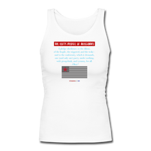 Load image into Gallery viewer, THE LEFT&#39;S PLEDGE OF ALLEGIANCE - Women&#39;s Longer Length Fitted Tank - white
