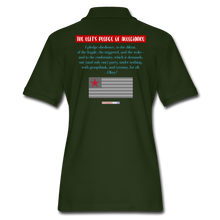 Load image into Gallery viewer, THE LEFT&#39;S PLEDGE OF ALLEGIANCE - Women&#39;s Pique Polo Shirt - forest green
