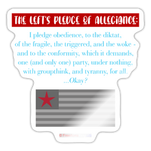 Load image into Gallery viewer, THE LEFT&#39;S PLEDGE OF ALLEGIANCE - Sticker - white glossy
