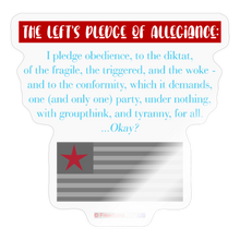 Load image into Gallery viewer, THE LEFT&#39;S PLEDGE OF ALLEGIANCE - Sticker - transparent glossy
