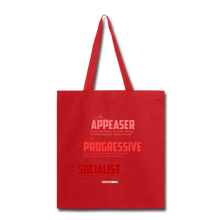 Load image into Gallery viewer, STOP FEEDING  THE WOKEDILE! - Two-Sided Printing on Tote Bag - red
