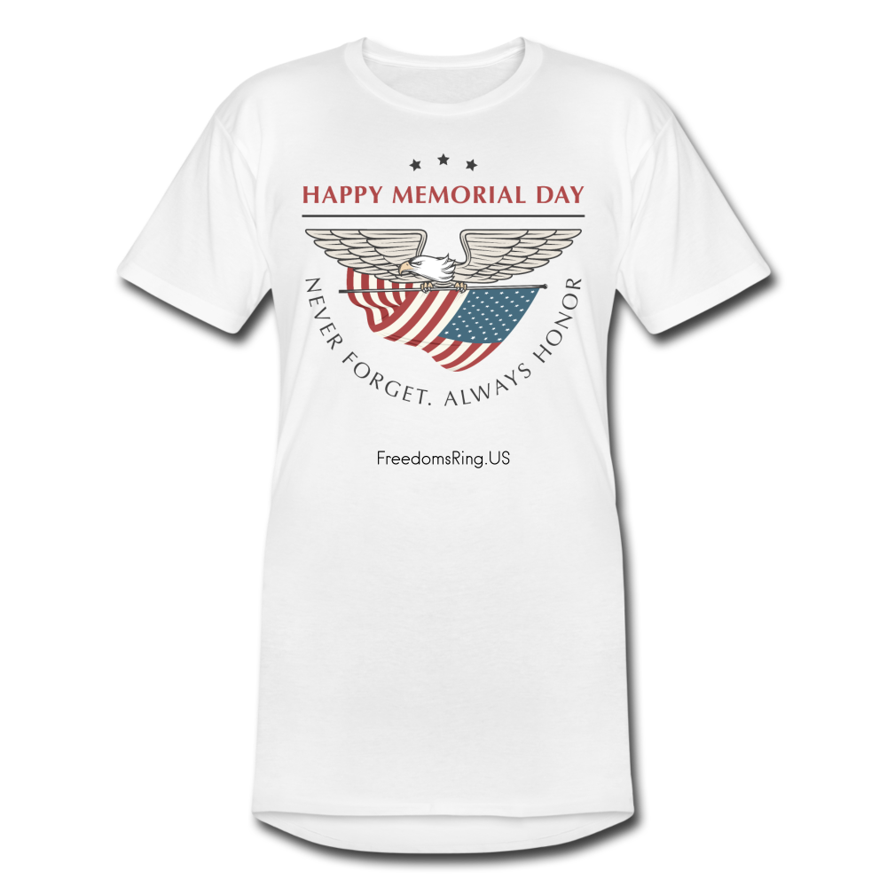 MEMORIAL DAY - Men’s Long Body Urban Tee - white