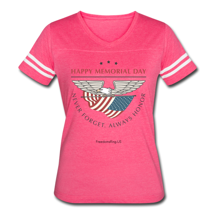 MEMORIAL DAY - Women’s Vintage Sport T-Shirt - vintage pink/white