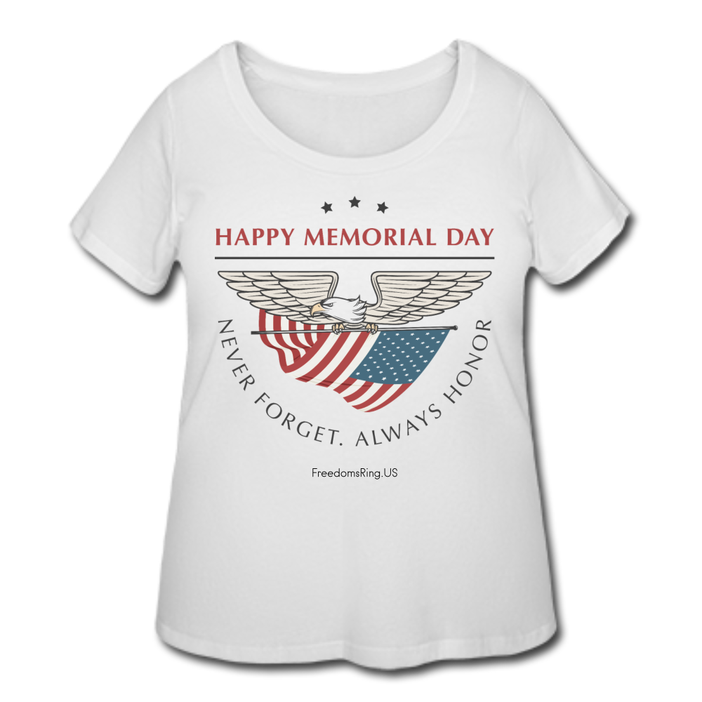 MEMORIAL DAY - Women’s Curvy T-Shirt - white