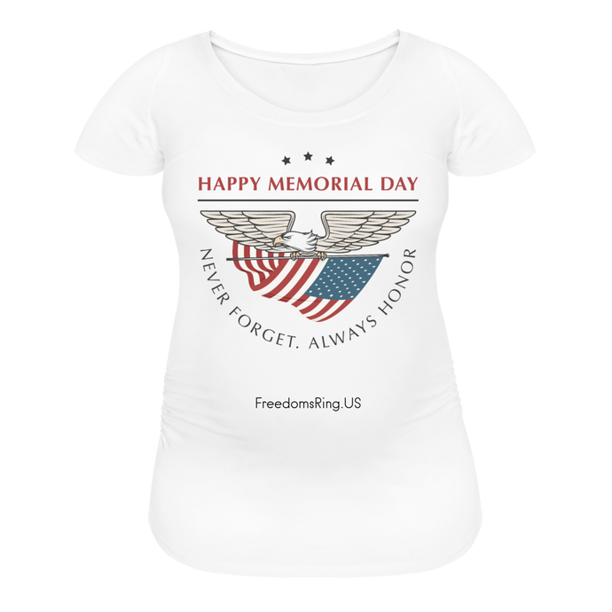 MEMORIAL DAY - Women’s Maternity T-Shirt - white