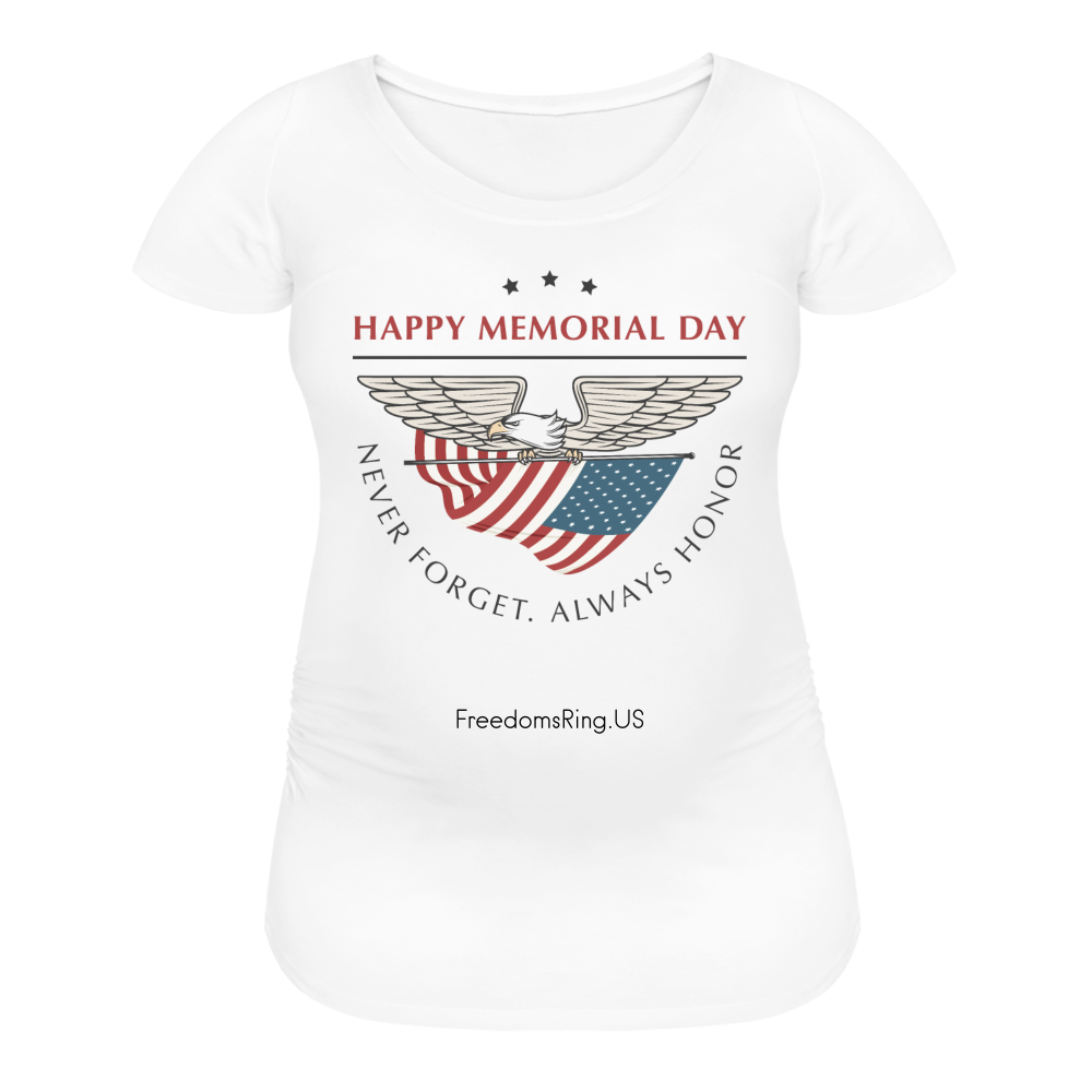 MEMORIAL DAY - Women’s Maternity T-Shirt - white