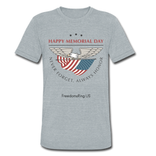 Load image into Gallery viewer, MEMORIAL DAY - Unisex Tri-Blend T-Shirt - heather gray
