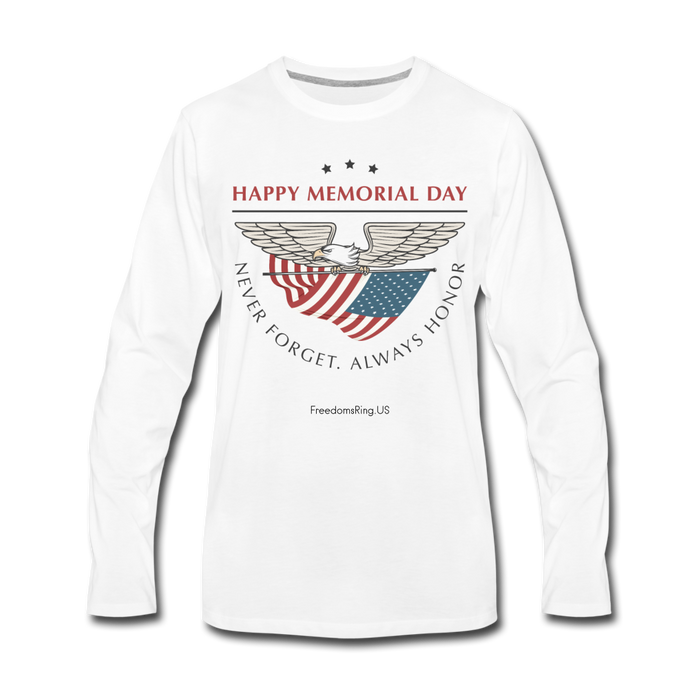 MEMORIAL DAY - Men's Premium Long Sleeve T-Shirt - white