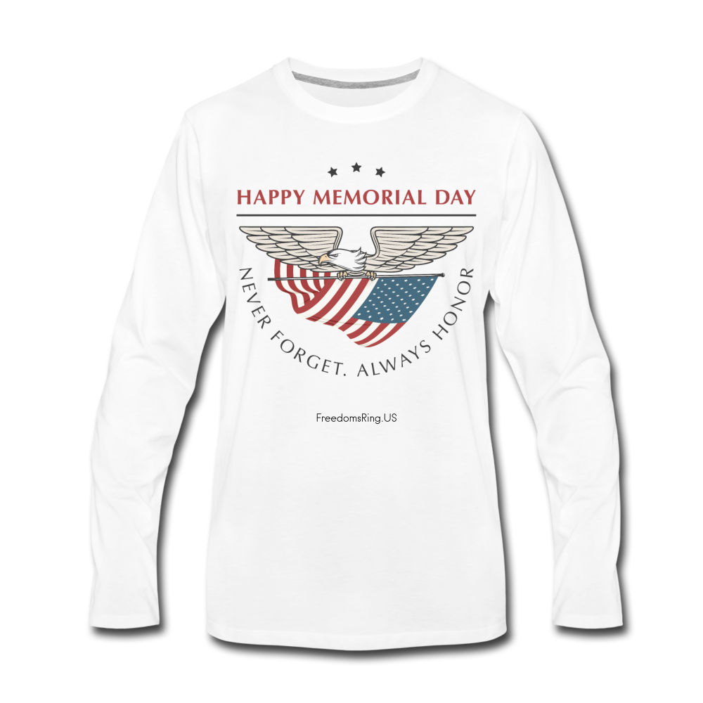 MEMORIAL DAY - Men's Premium Long Sleeve T-Shirt - white