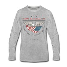 Load image into Gallery viewer, MEMORIAL DAY - Men&#39;s Premium Long Sleeve T-Shirt - heather gray
