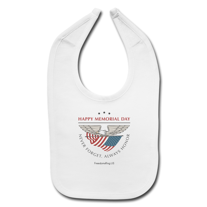 MEMORIAL DAY - Baby Bib - white