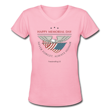 Load image into Gallery viewer, MEMORIAL DAY - Women&#39;s V-Neck T-Shirt - pink
