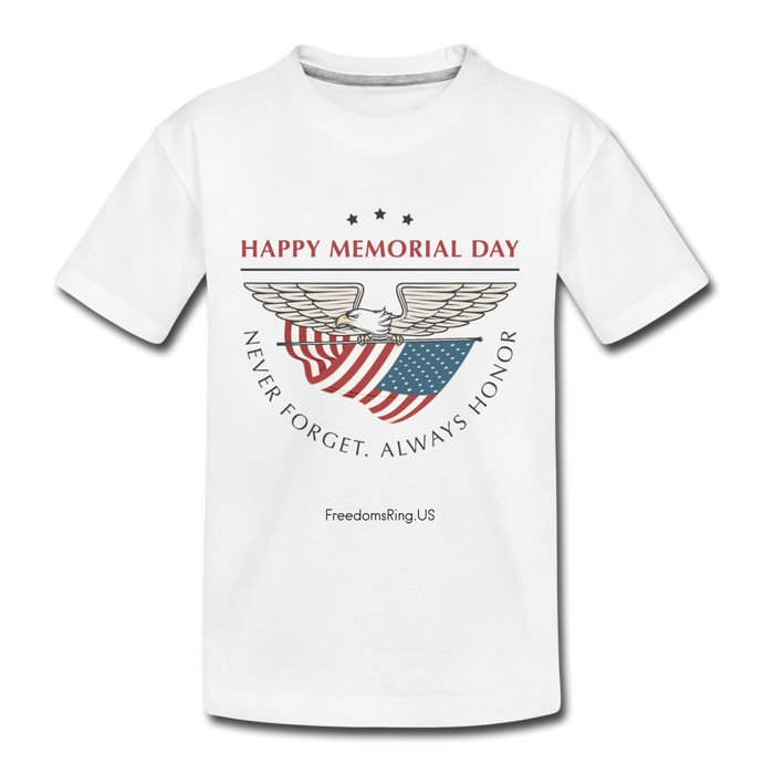 MEMORIAL DAY - Kid’s Premium Organic T-Shirt - white