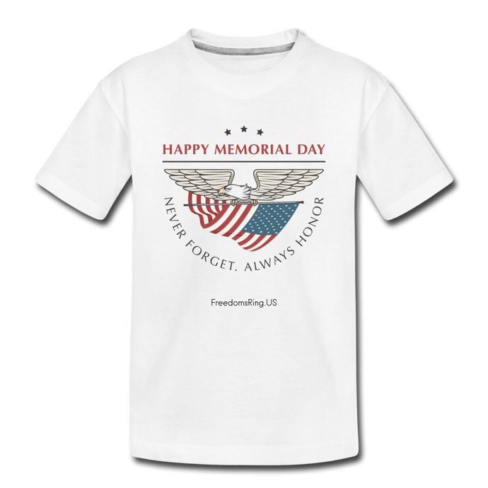 MEMORIAL DAY - Toddler Premium Organic T-Shirt - white