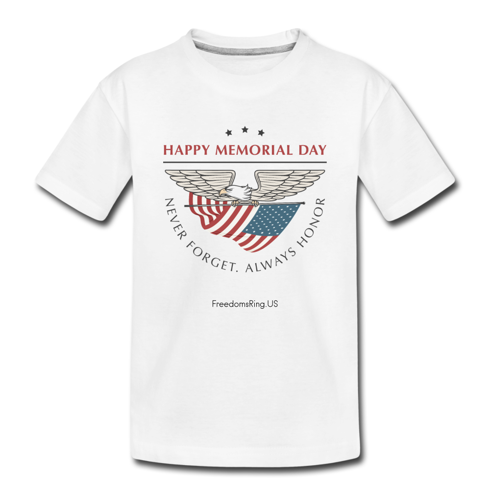 MEMORIAL DAY - Toddler Premium Organic T-Shirt - white