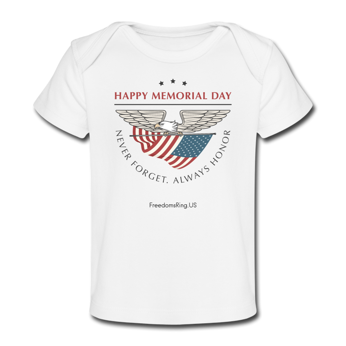 MEMORIAL DAY - Organic Baby T-Shirt - white