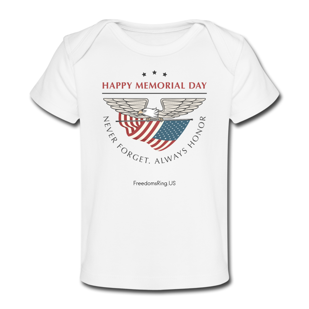 MEMORIAL DAY - Organic Baby T-Shirt - white