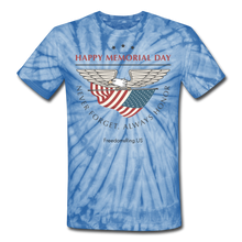 Load image into Gallery viewer, MEMORIAL DAY - Unisex Tie Dye T-Shirt - spider baby blue
