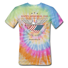 Load image into Gallery viewer, MEMORIAL DAY - Unisex Tie Dye T-Shirt - rainbow
