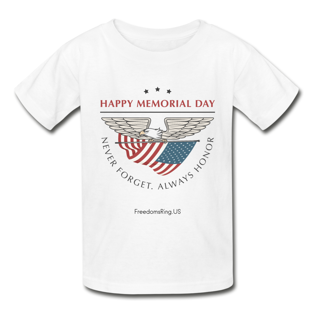 MEMORIAL DAY - Gildan Ultra Cotton Youth T-Shirt - white